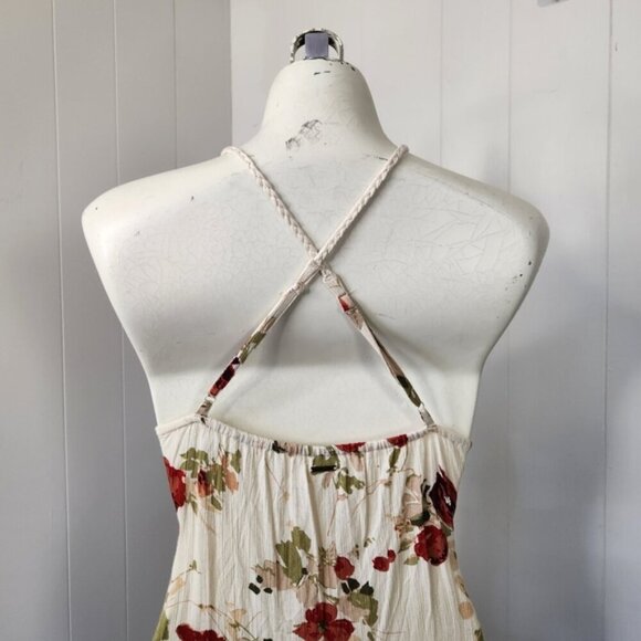 Volcom Womens Shello Mini Dress Floral Beachy Crochet Sleeveless Romantic Boho - Picture 7 of 11